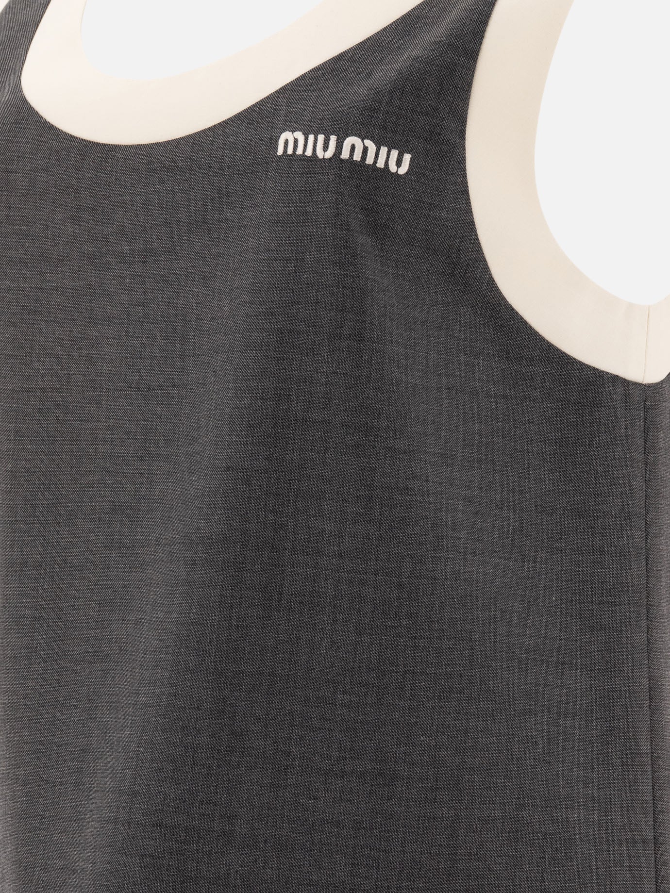 Mini dresses Logo  Grey - Miu Miu Women | PDP | VIETTI Online Store | Zoom-Modal_4
