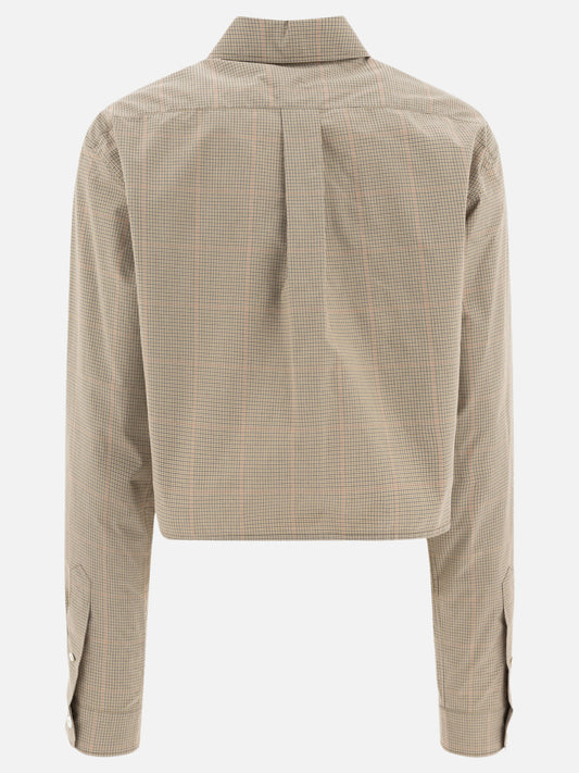 Miu Miu Technical check shirt 11345555_38 Beige 2