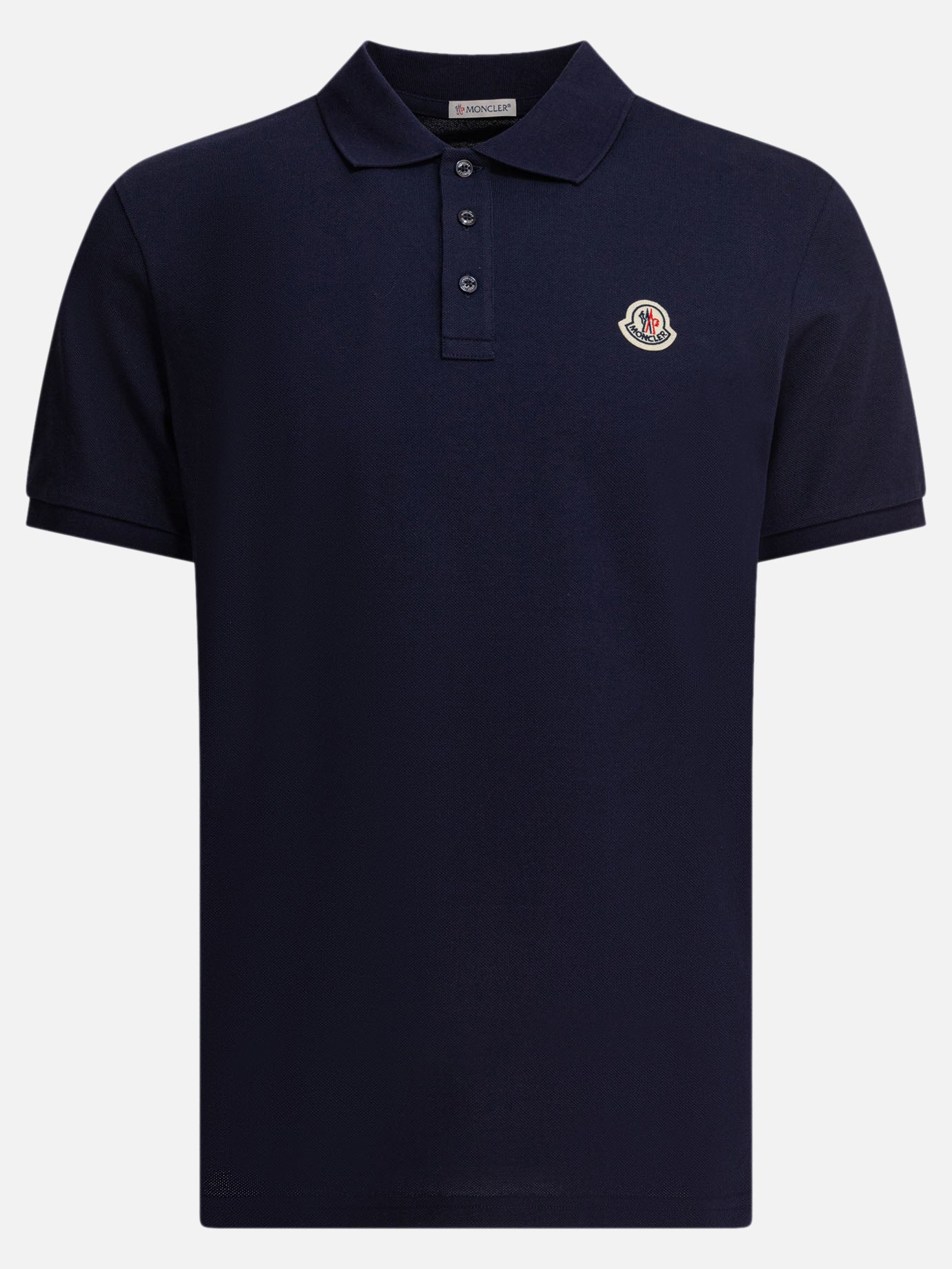 Polo shirts with buttons Logo  Blue - Moncler Men | PDP | VIETTI Online Store | Zoom-Modal

