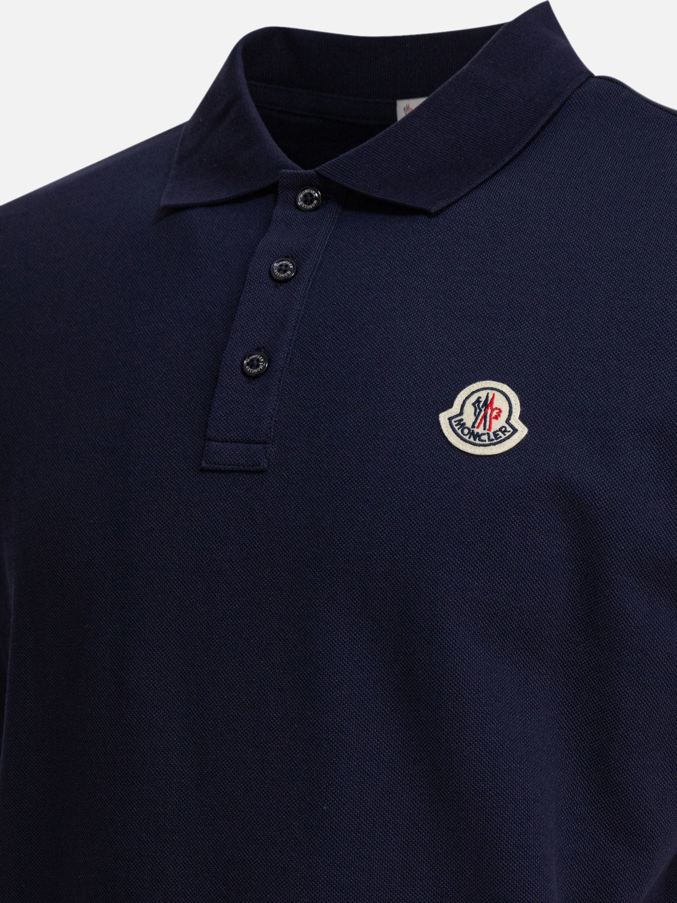 Polo shirts with buttons Logo  Blue - Moncler Men | PDP | VIETTI Online Store | thumbnail_4