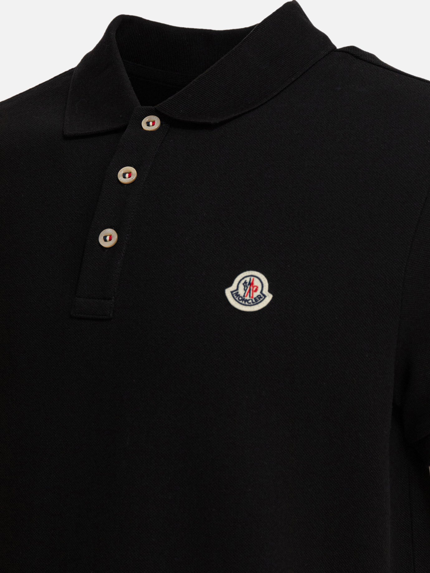 Polo shirts with buttons Logo  Black - Moncler Men | PDP | VIETTI Online Store | thumbnail_4