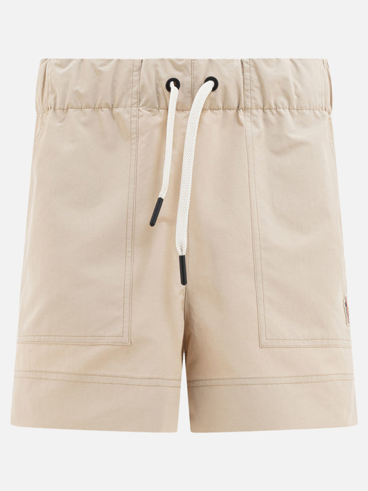 Moncler Grenoble Shorts in technical froissé 10087919_XS Beige 1