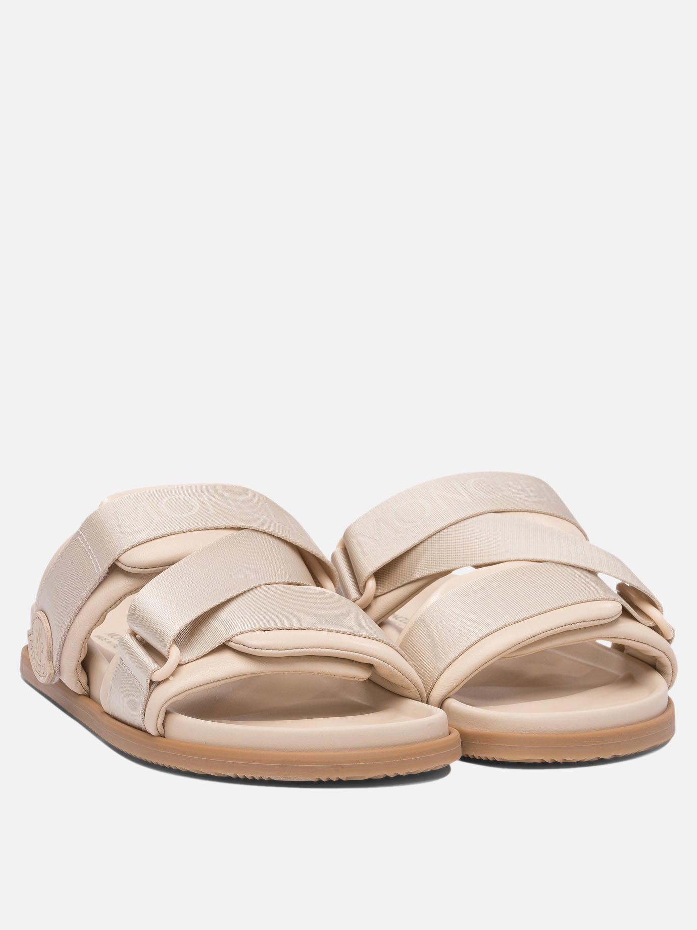 Flat sandals 100% leather - 100% elastodiene  Beige - Moncler Women | PDP | VIETTI Online Store | Zoom-Modal_2
