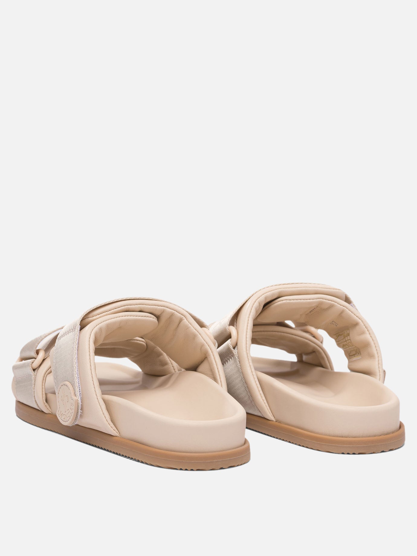 Flat sandals 100% leather - 100% elastodiene  Beige - Moncler Women | PDP | VIETTI Online Store | thumbnail_4