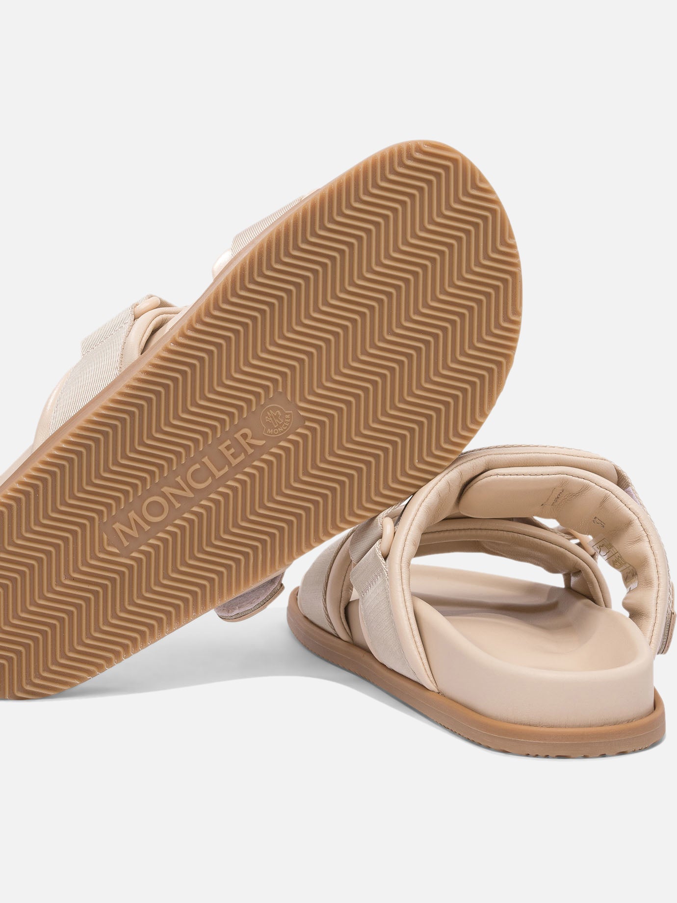 Flat sandals 100% leather - 100% elastodiene  Beige - Moncler Women | PDP | VIETTI Online Store | Zoom-Modal_5
