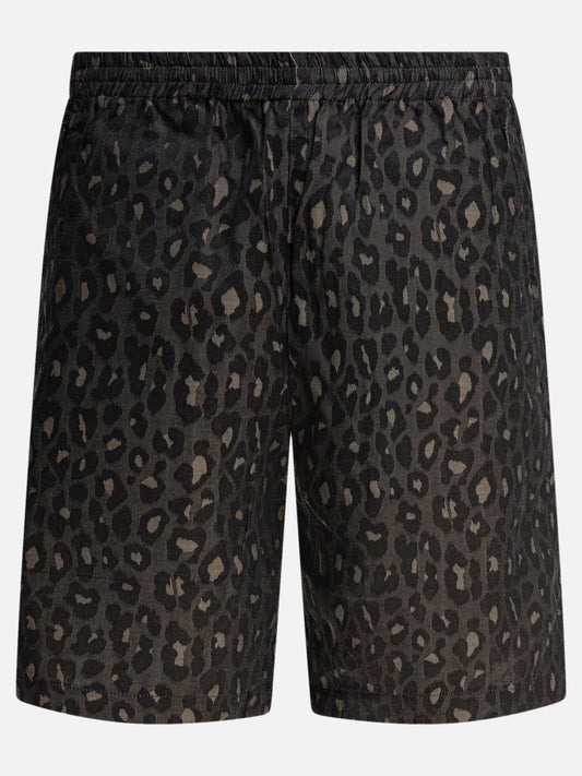 Drawstring shorts Animal print  Brown - Needles Men | PLP | VIETTI Online Store 
