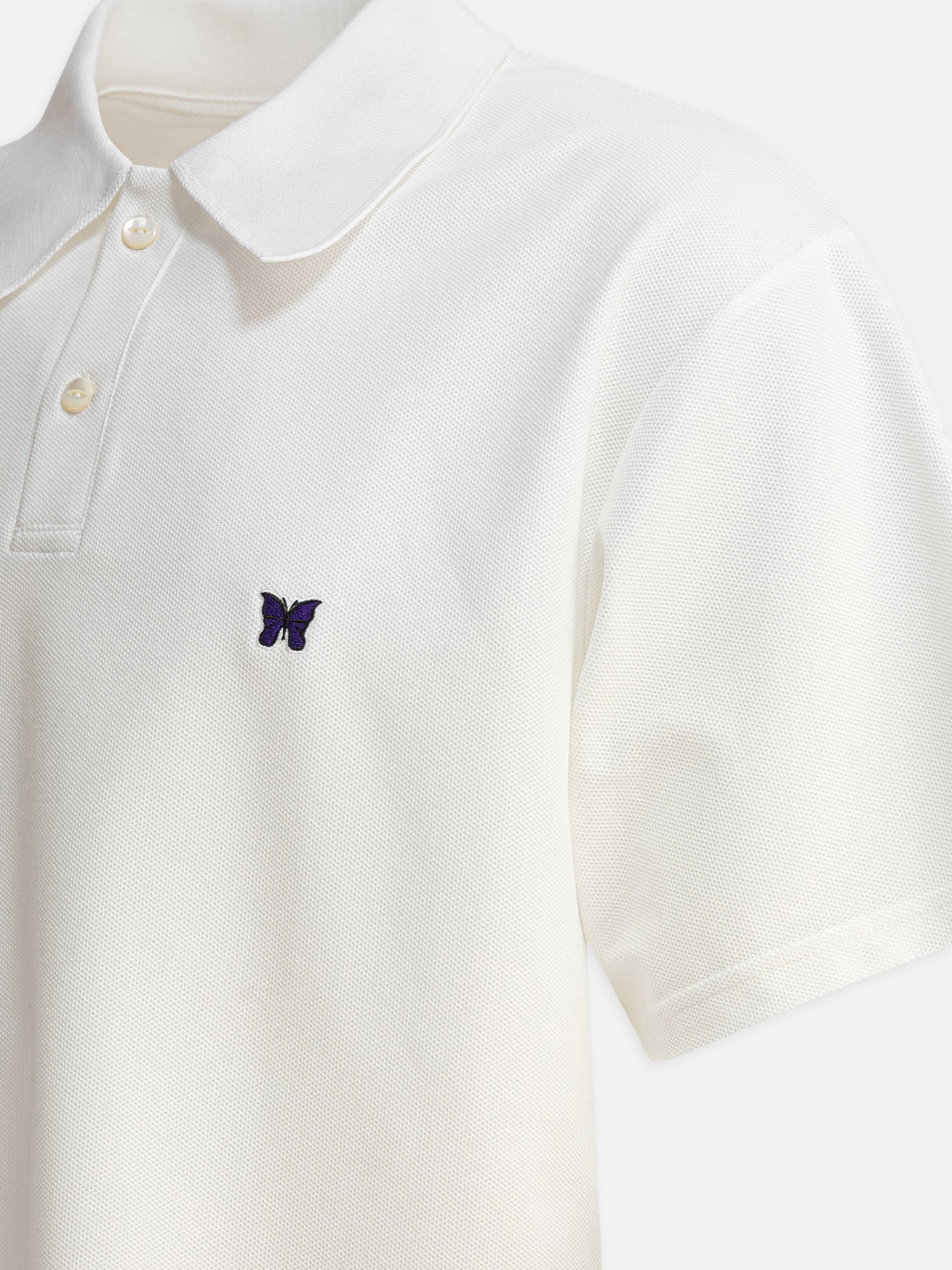 Needles "Poly Pique" polo shirt White