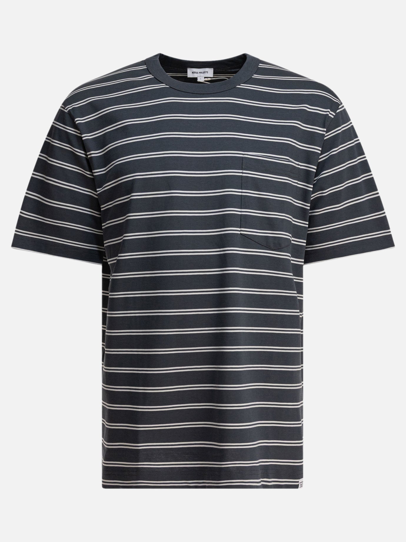 Crewneck t-shirts Striped  Grey - Norse Projects Men | PDP | VIETTI Online Store | Zoom-Modal
