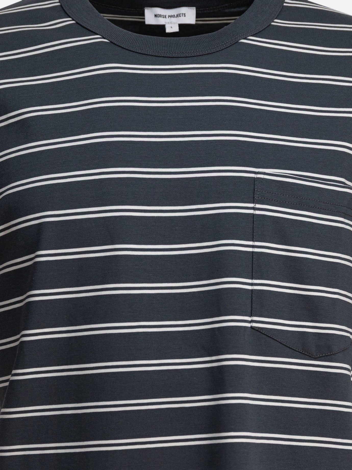 Crewneck t-shirts Striped  Grey - Norse Projects Men | PDP | VIETTI Online Store | thumbnail_3