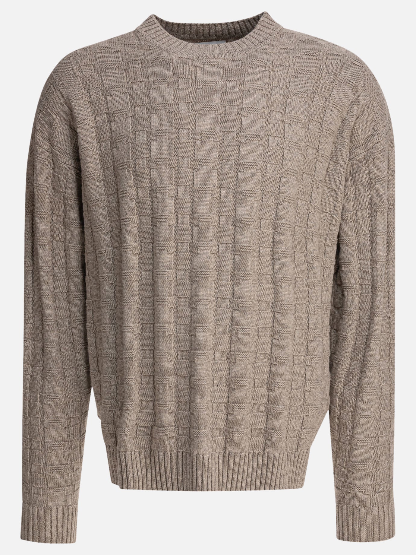 Crewneck sweaters Textured knit  Beige - Norse Projects Men | PDP | VIETTI Online Store | thumbnail