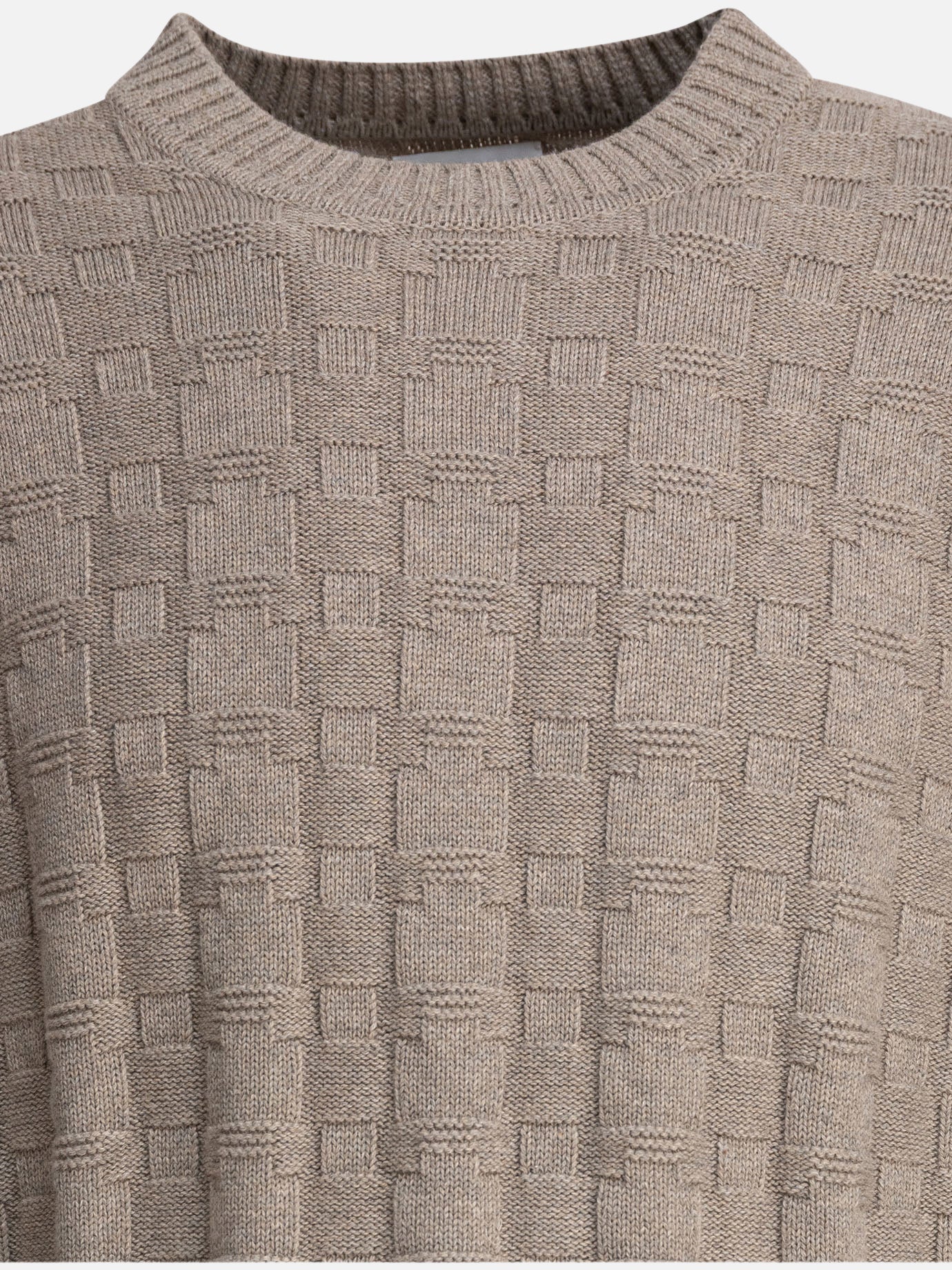 Crewneck sweaters Textured knit  Beige - Norse Projects Men | PDP | VIETTI Online Store | thumbnail_3