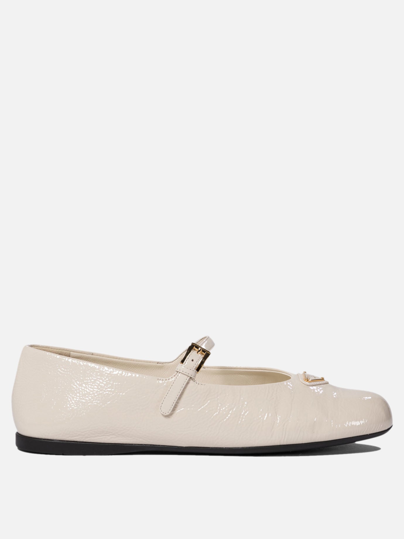 Mary Jane ballet flats 100% lamb leather - 100% rubber  White - Prada Women | PDP | VIETTI Online Store | thumbnail
