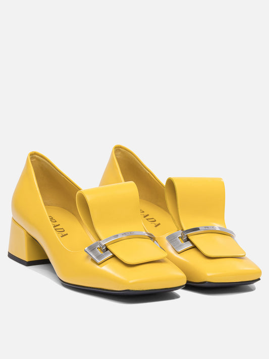 Prada Brushed leather pumps 35 mm 13416252_36 Yellow 2