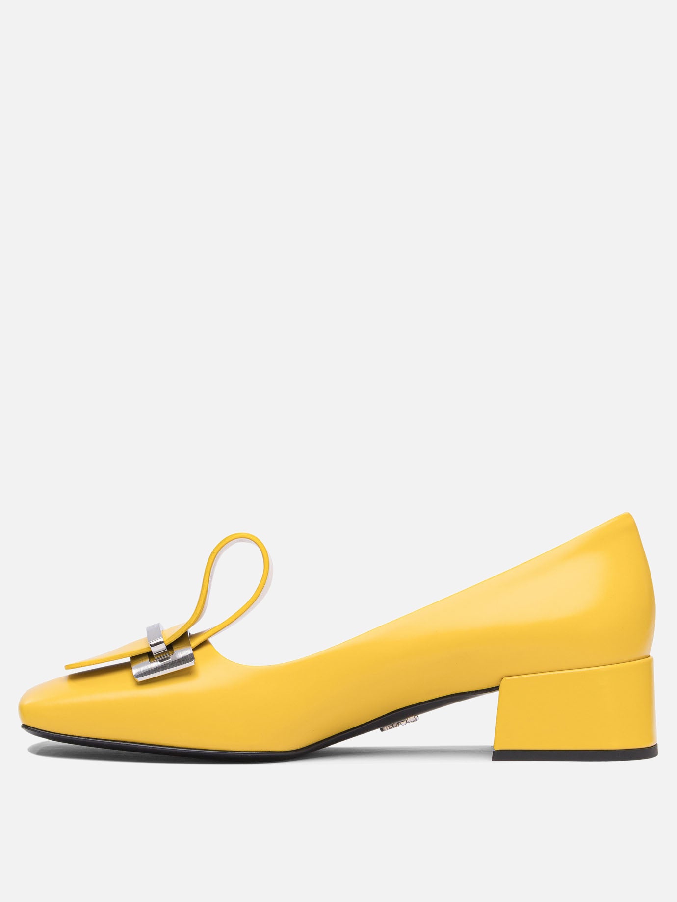 Prada Brushed leather pumps 35 mm 13416252_36 Yellow thumbnail_3