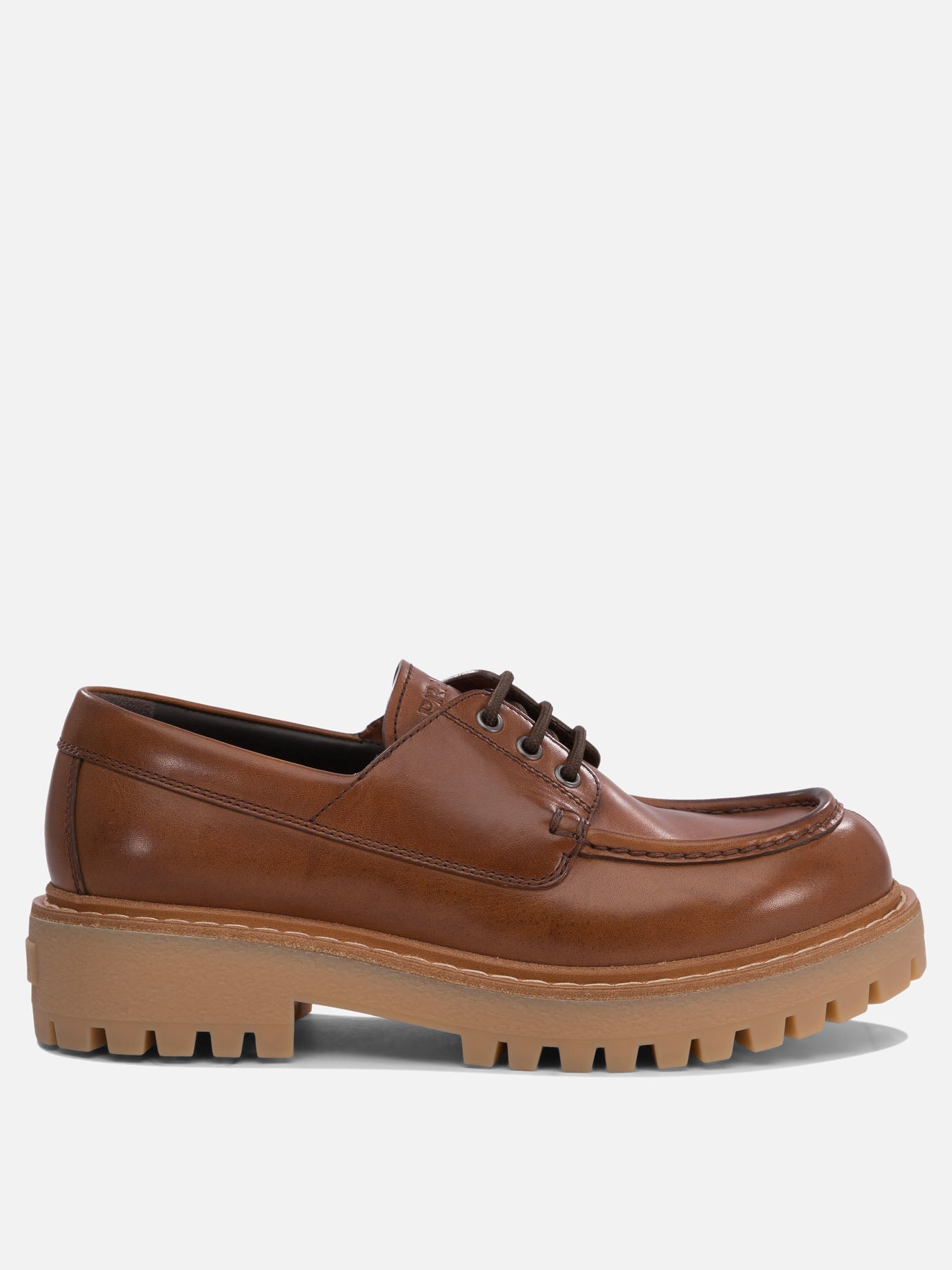 Loafers 100% calf leather - 100% rubber  Brown - Prada Men | PDP | VIETTI Online Store | Zoom-Modal
