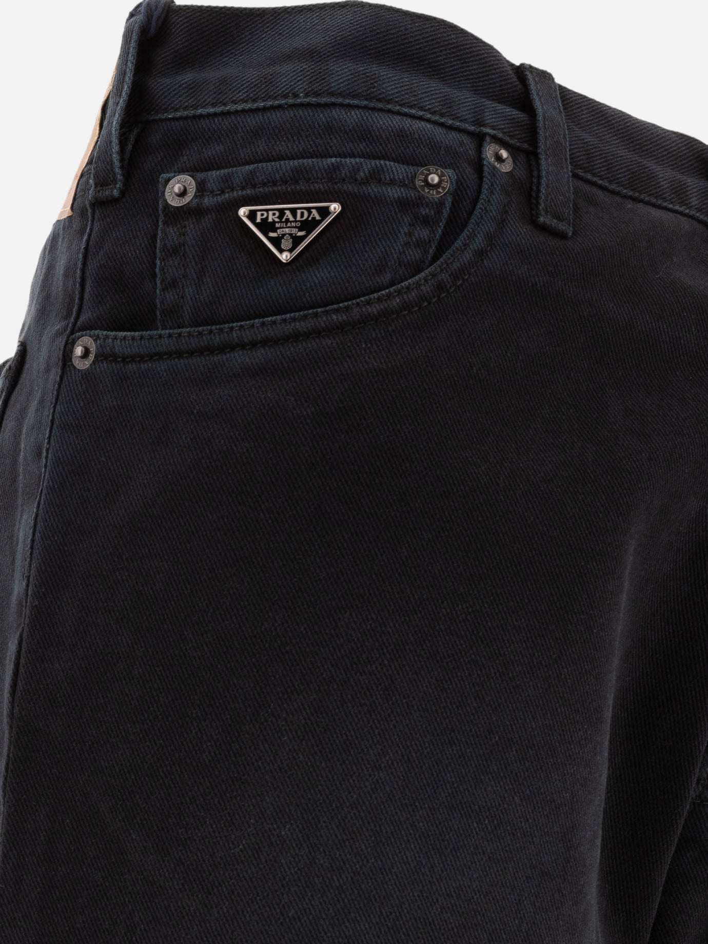 Straight-leg jeans Logo  Black - Prada Men | PDP | VIETTI Online Store | thumbnail_3