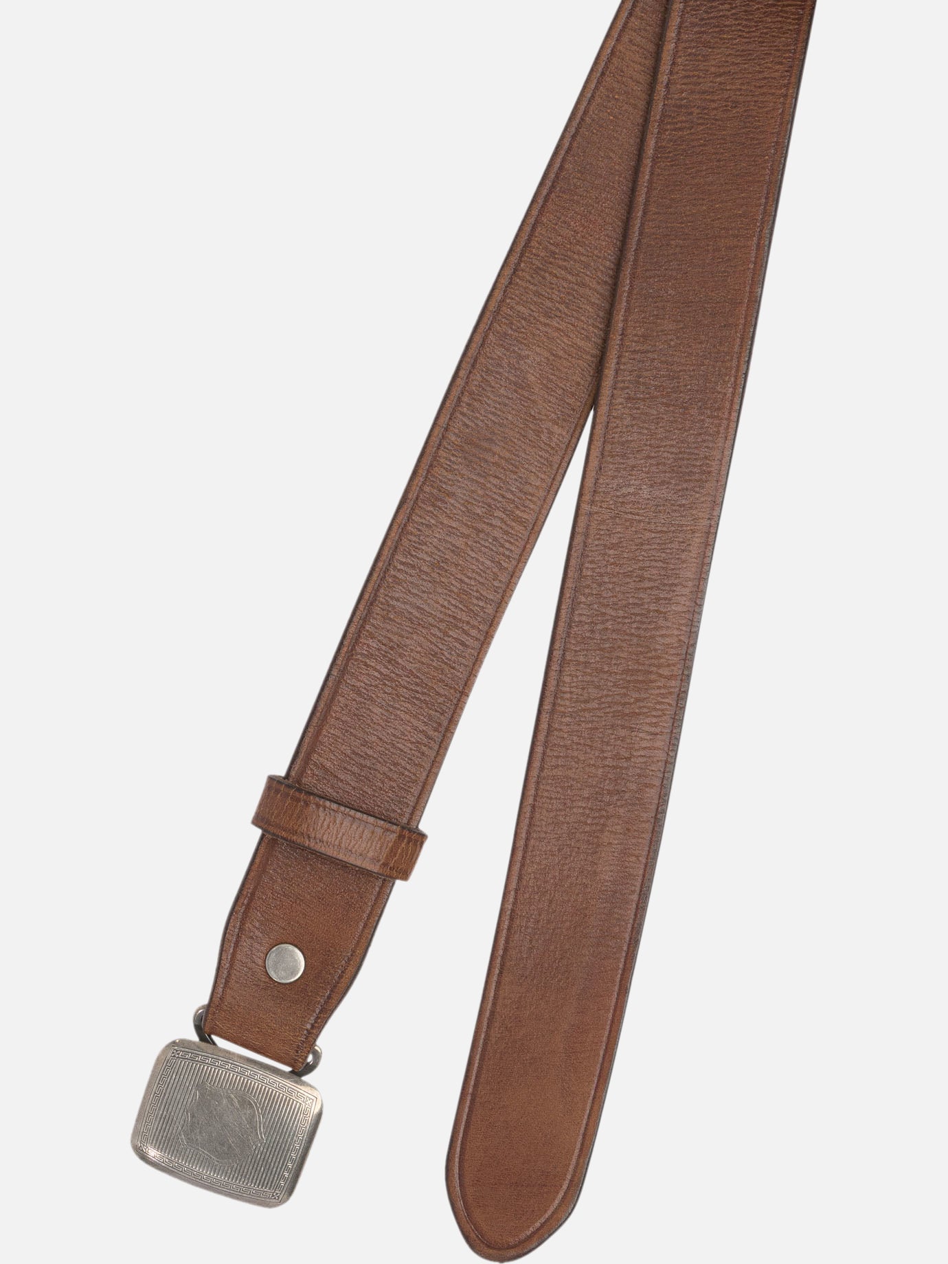 RRL by Ralph Lauren Leather belt with slider buckle 18188519_34 Brown thumbnail_2