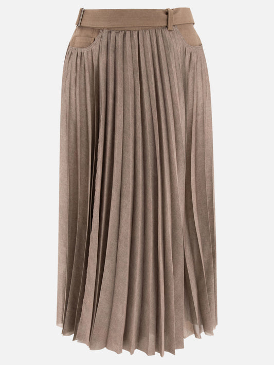 Sacai Pleated skirt 12671031_1 Beige 1