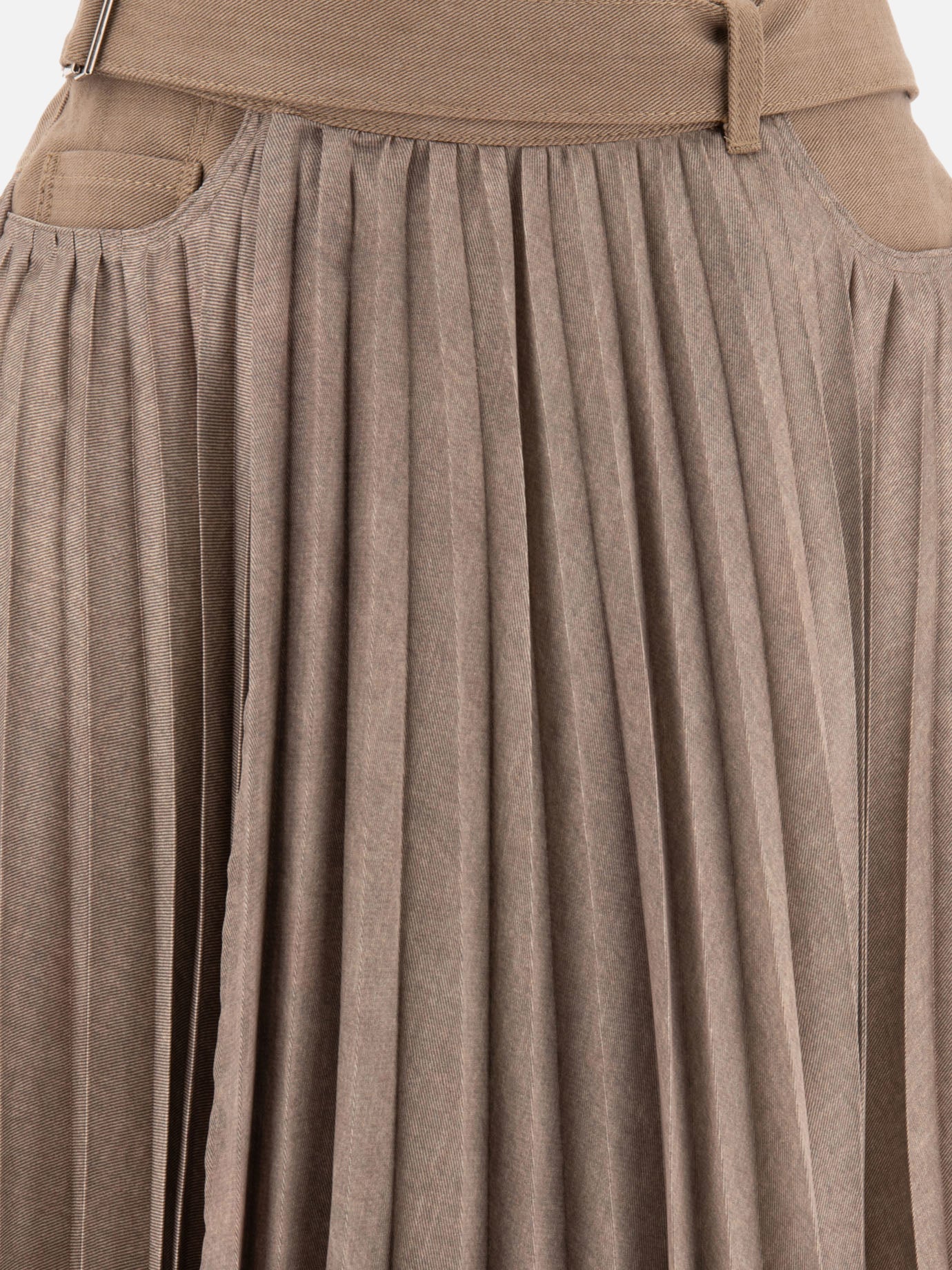 Long skirts Solid colour  Beige - Sacai Women | PDP | VIETTI Online Store | thumbnail_3