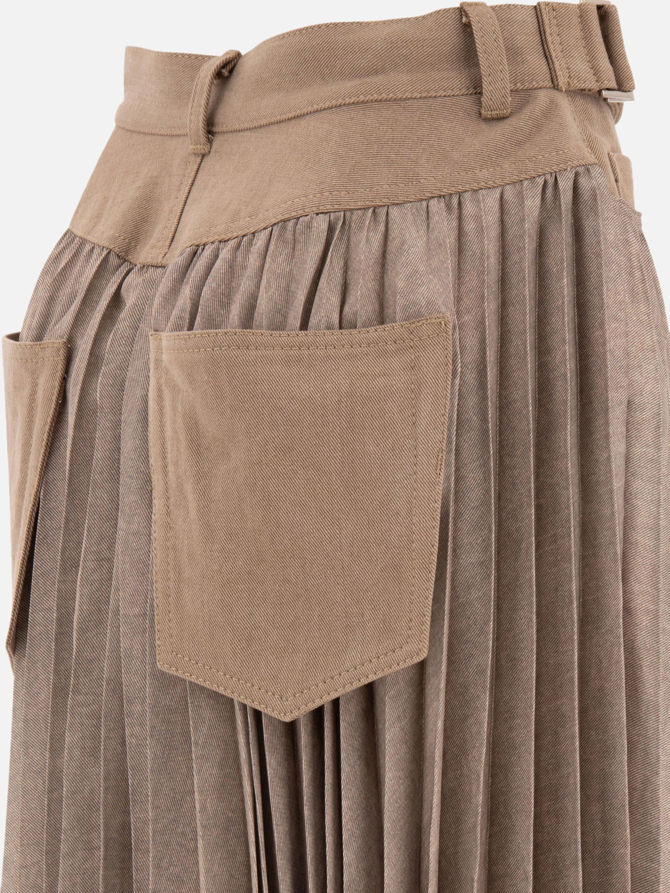 Long skirts Solid colour  Beige - Sacai Women | PDP | VIETTI Online Store | thumbnail_4