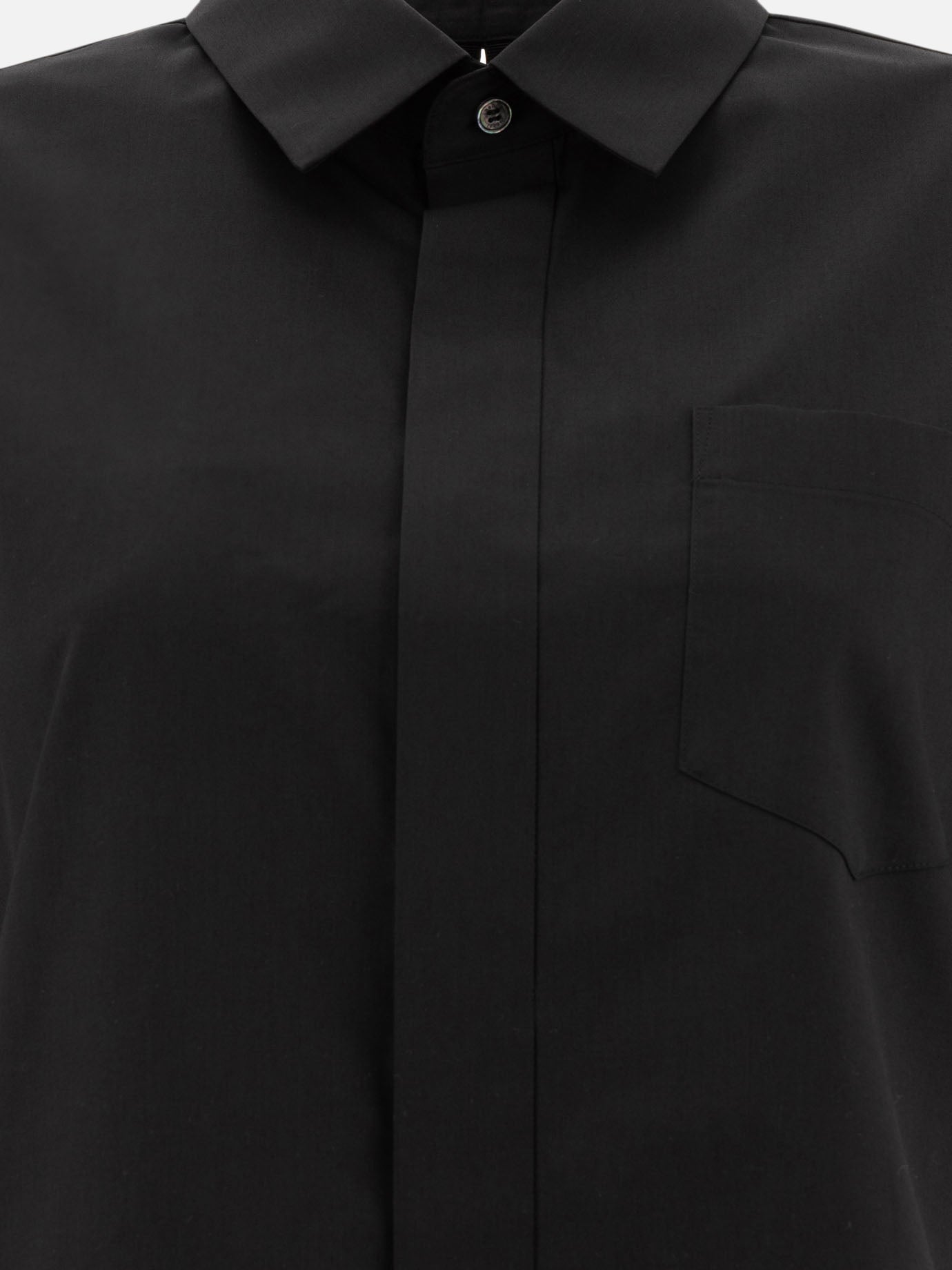 Casual shirts Solid colour  Black - Sacai Women | PDP | VIETTI Online Store | thumbnail_3