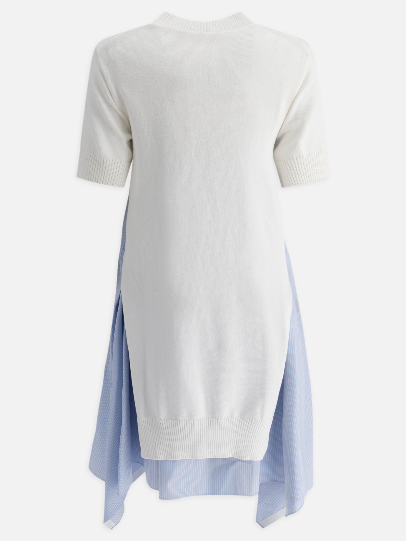 Sacai Cotton and knit dress 16887459_1 White thumbnail_2