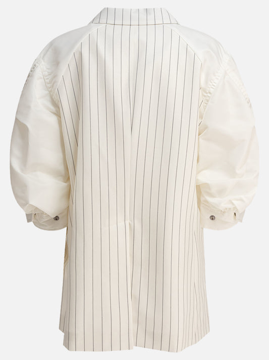 Sacai Balzer double-breasted wool and silk 10040041_2 White 2