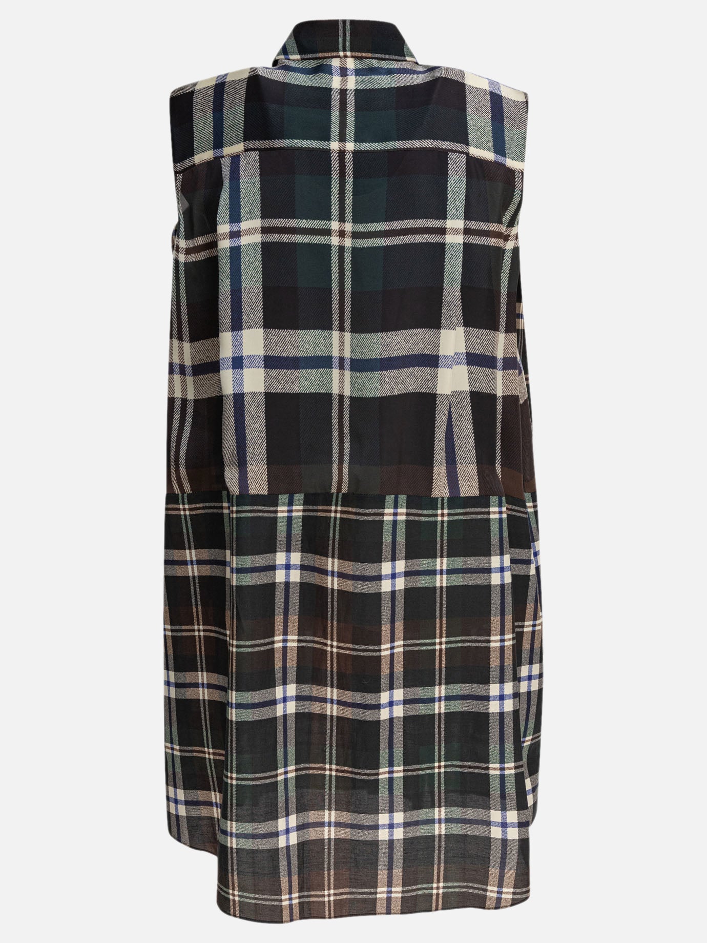 Mini dresses Plaid  Black - Sacai Women | PDP | VIETTI Online Store | thumbnail_2