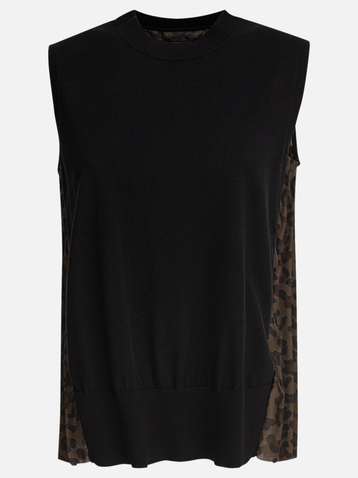 Sacai Leopard print top 19243713_2 Black thumbnail_1