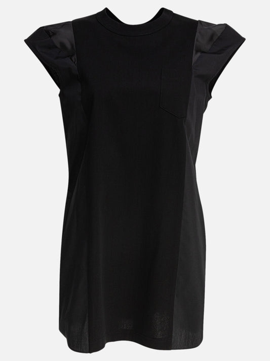 Sacai Cotton jersey dress 15356950_1 Black 1