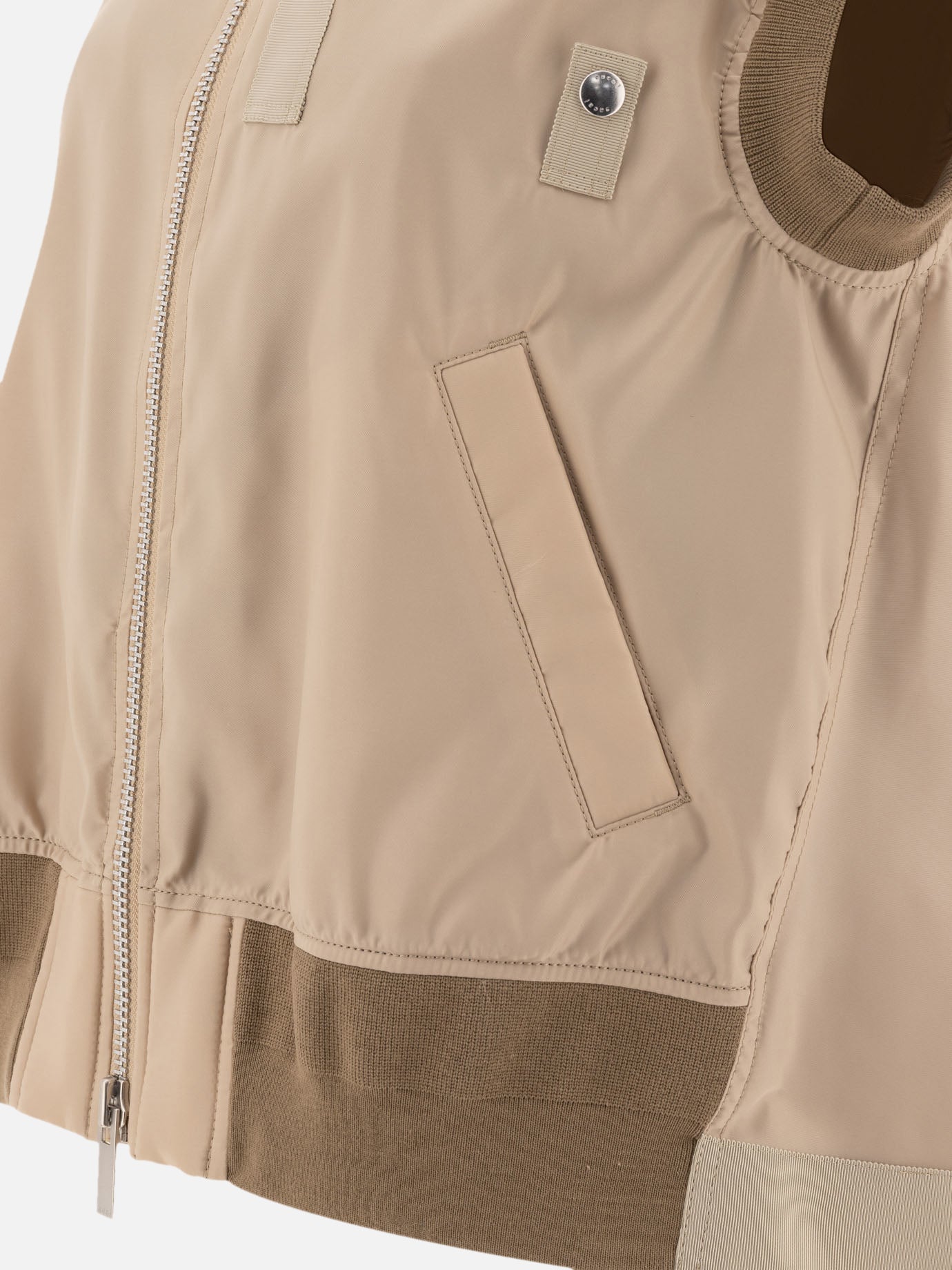 Vest jackets Solid colour  Beige - Sacai Women | PDP | VIETTI Online Store | thumbnail_4