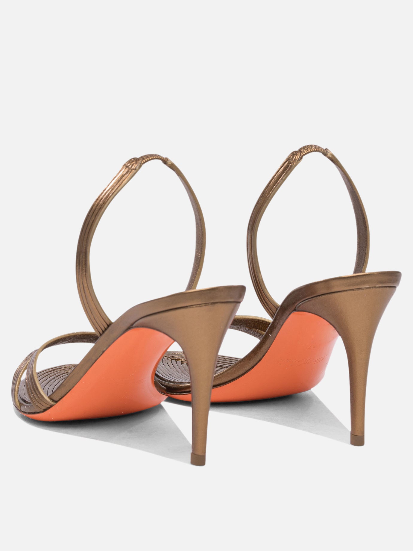Heeled sandals 100% leather - 100% leather  Gold - Santoni Women | PDP | VIETTI Online Store | Zoom-Modal_4
