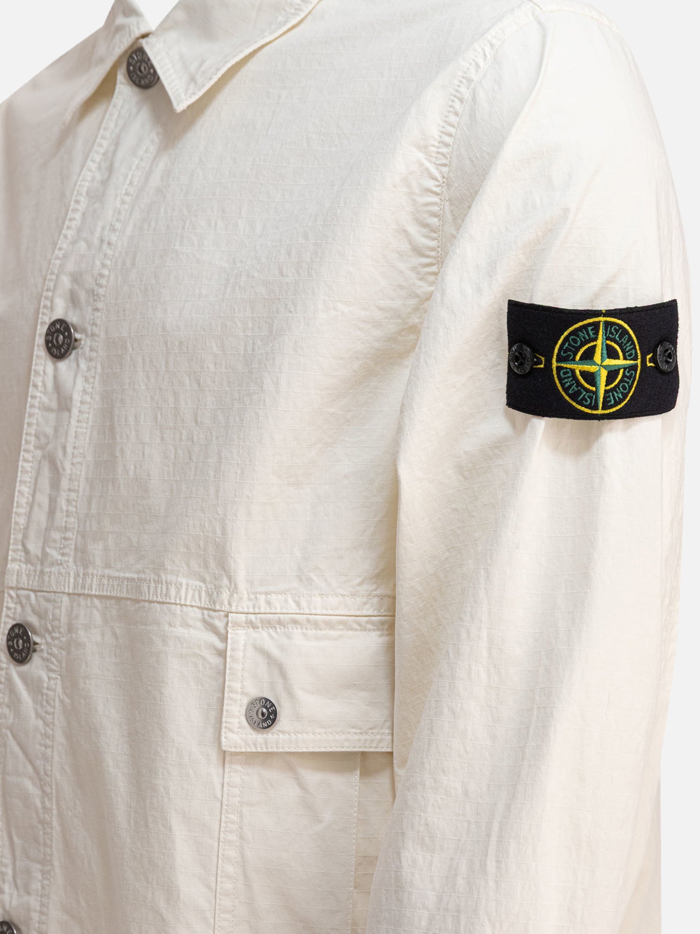 Stone Island Ripstop cotton overshirt 19700807_L White thumbnail_4