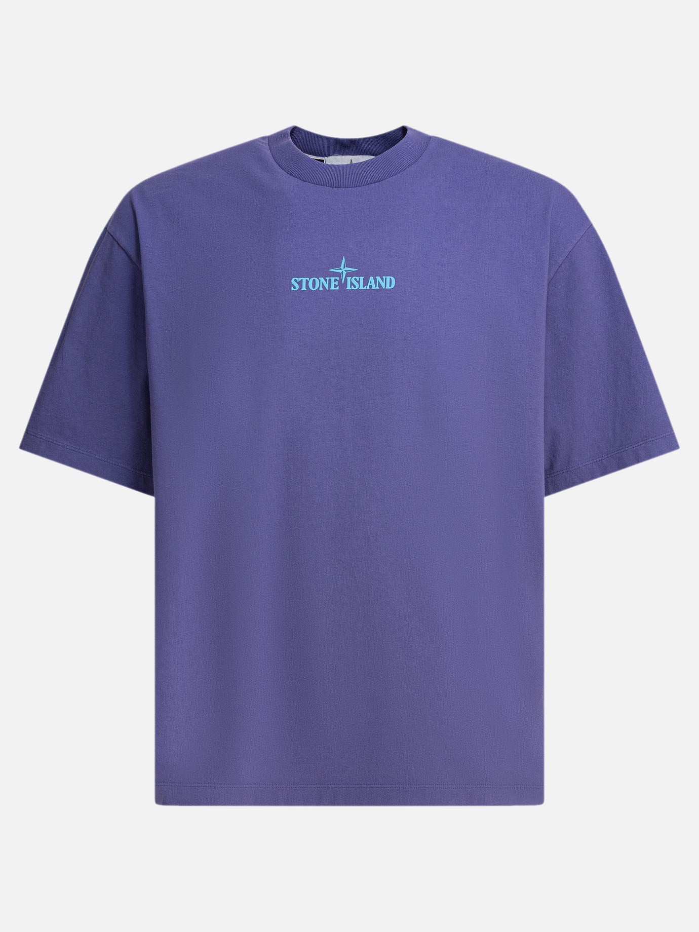 Crewneck t-shirts Logo  Purple - Stone Island Men | PDP | VIETTI Online Store | Zoom-Modal
