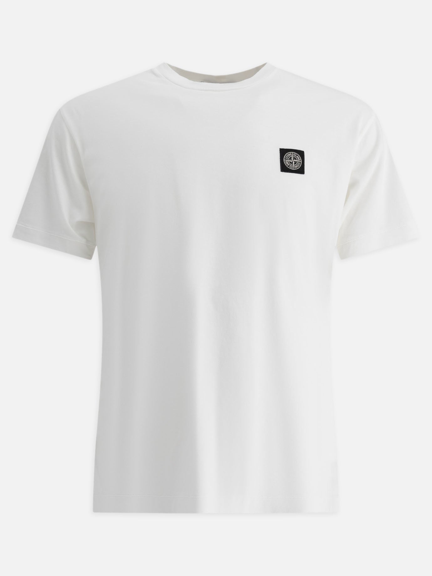 Crewneck t-shirts Logo  White - Stone Island Men | PDP | VIETTI Online Store | thumbnail