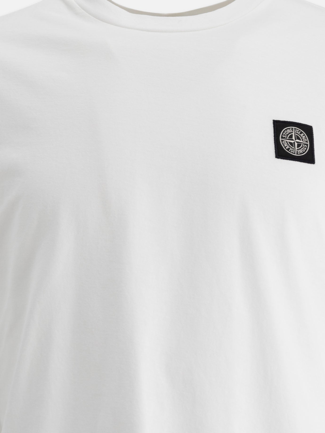 Crewneck t-shirts Logo  White - Stone Island Men | PDP | VIETTI Online Store | thumbnail_3