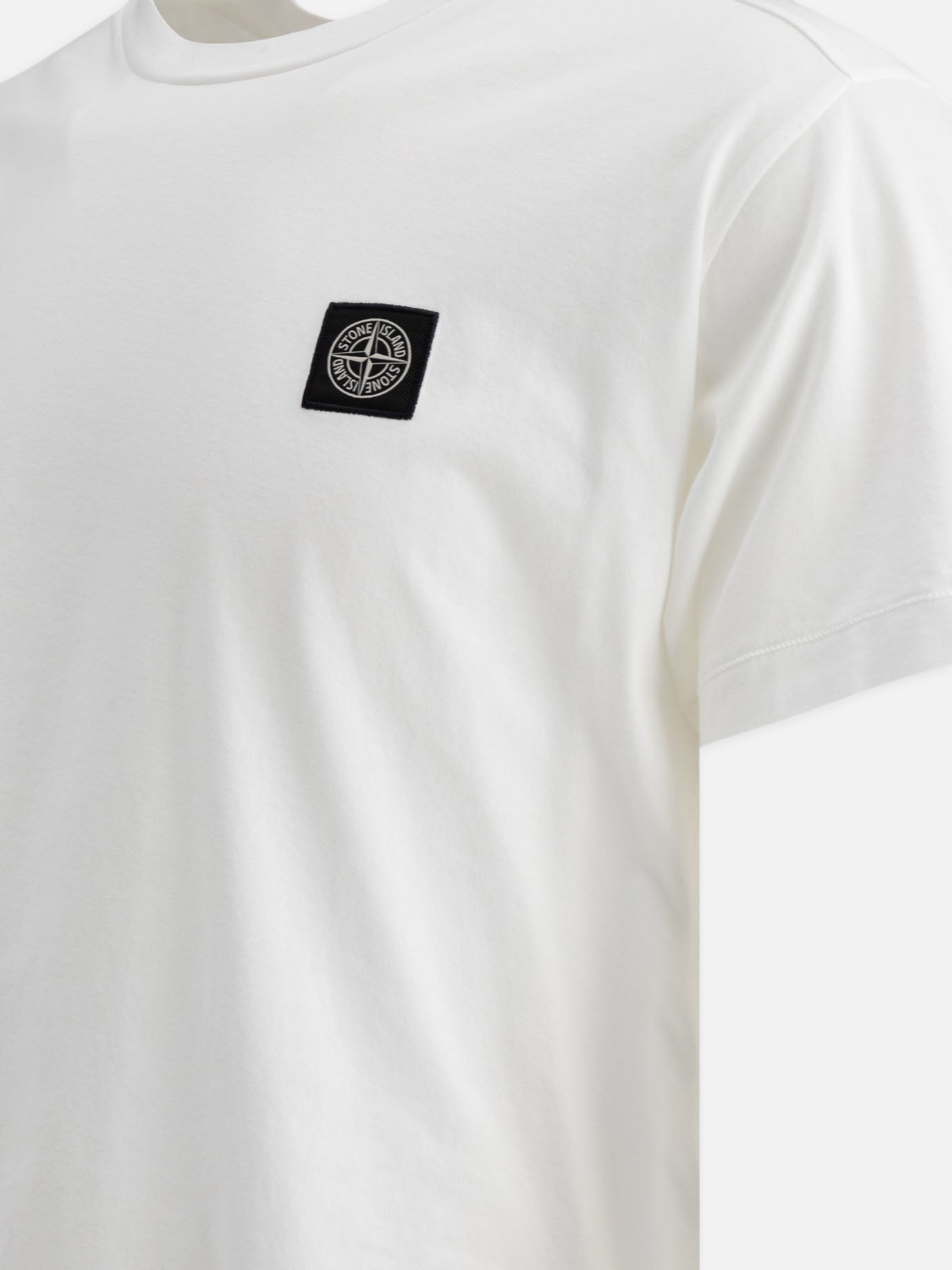 Crewneck t-shirts Logo  White - Stone Island Men | PDP | VIETTI Online Store | Zoom-Modal_4
