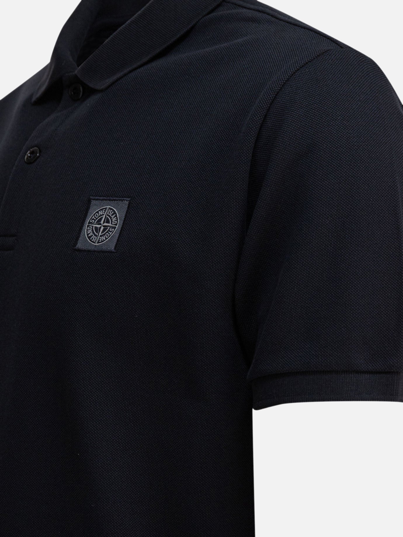 Polo shirts with buttons Logo  Blue - Stone Island Men | PDP | VIETTI Online Store | thumbnail_4