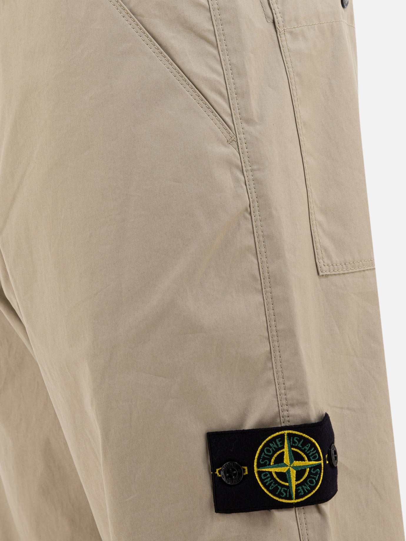 Leisure trousers Logo  Beige - Stone Island Men | PDP | VIETTI Online Store | thumbnail_4