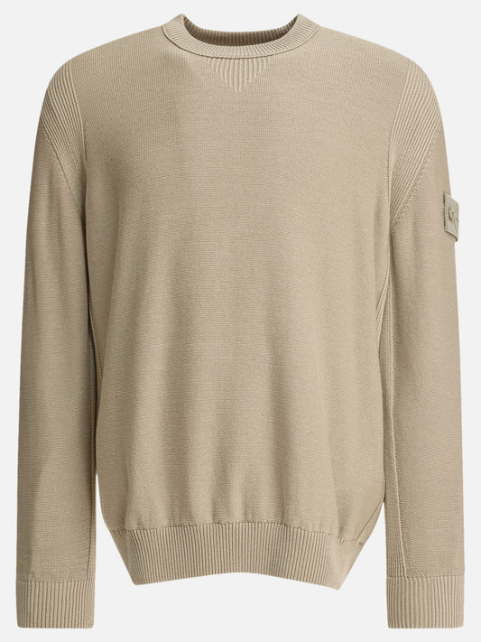 Crewneck sweaters Logo  Beige - Stone Island Men | PLP | VIETTI Online Store 
