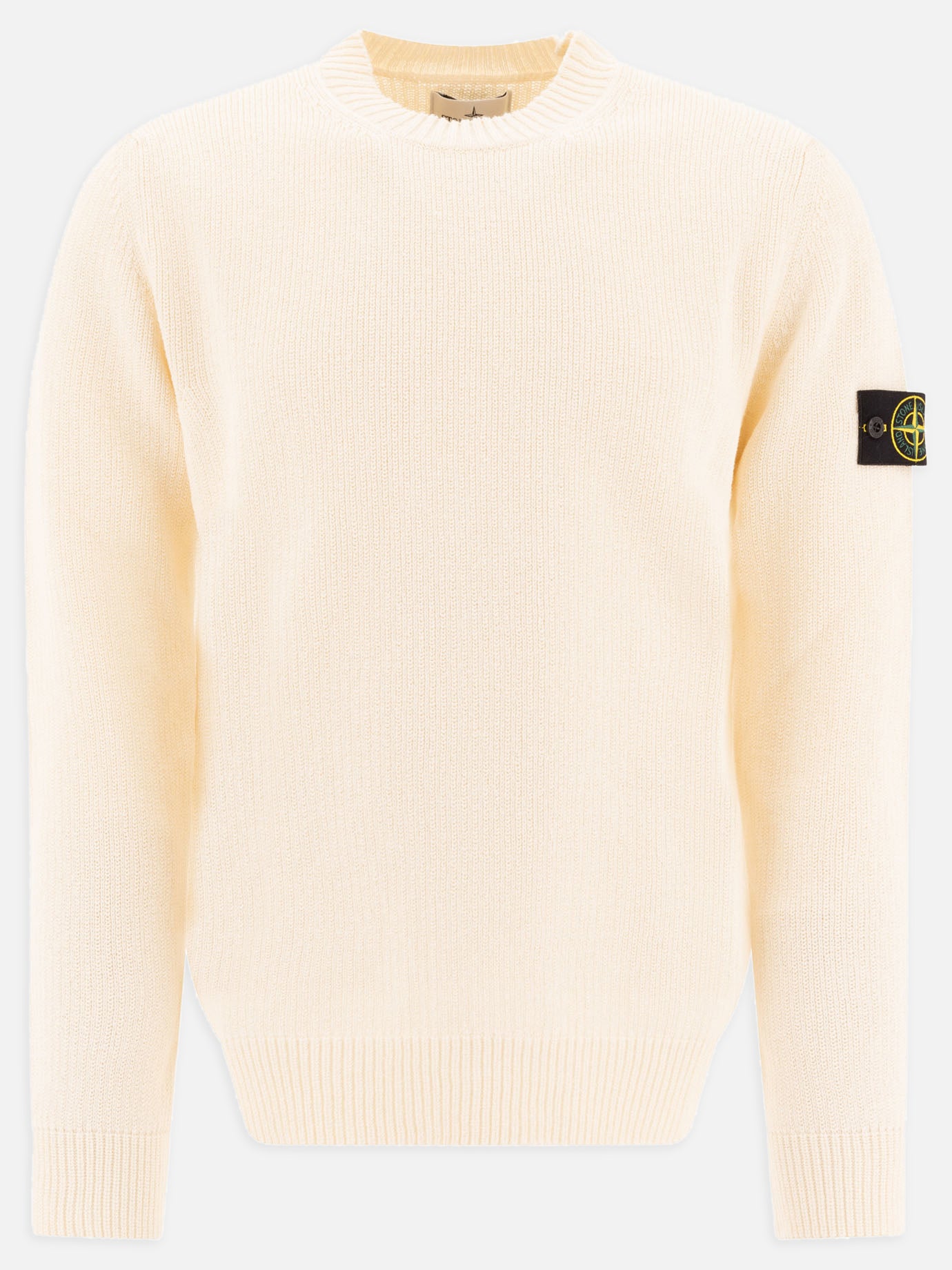 Crewneck sweaters Logo  White - Stone Island Men | PDP | VIETTI Online Store | thumbnail