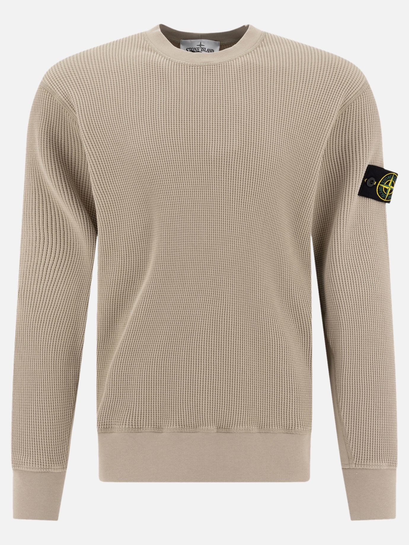 Crewnecks Logo  Beige - Stone Island Men | PDP | VIETTI Online Store | thumbnail
