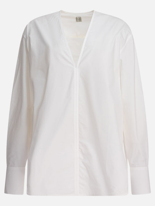 Toteme V-neck shirt 16535515_34 White 1