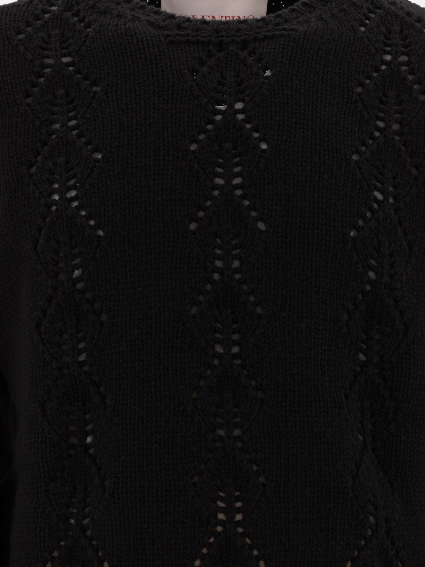 Crewneck sweaters Textured knit  Black - Valentino Men | PDP | VIETTI Online Store | Zoom-Modal_3
