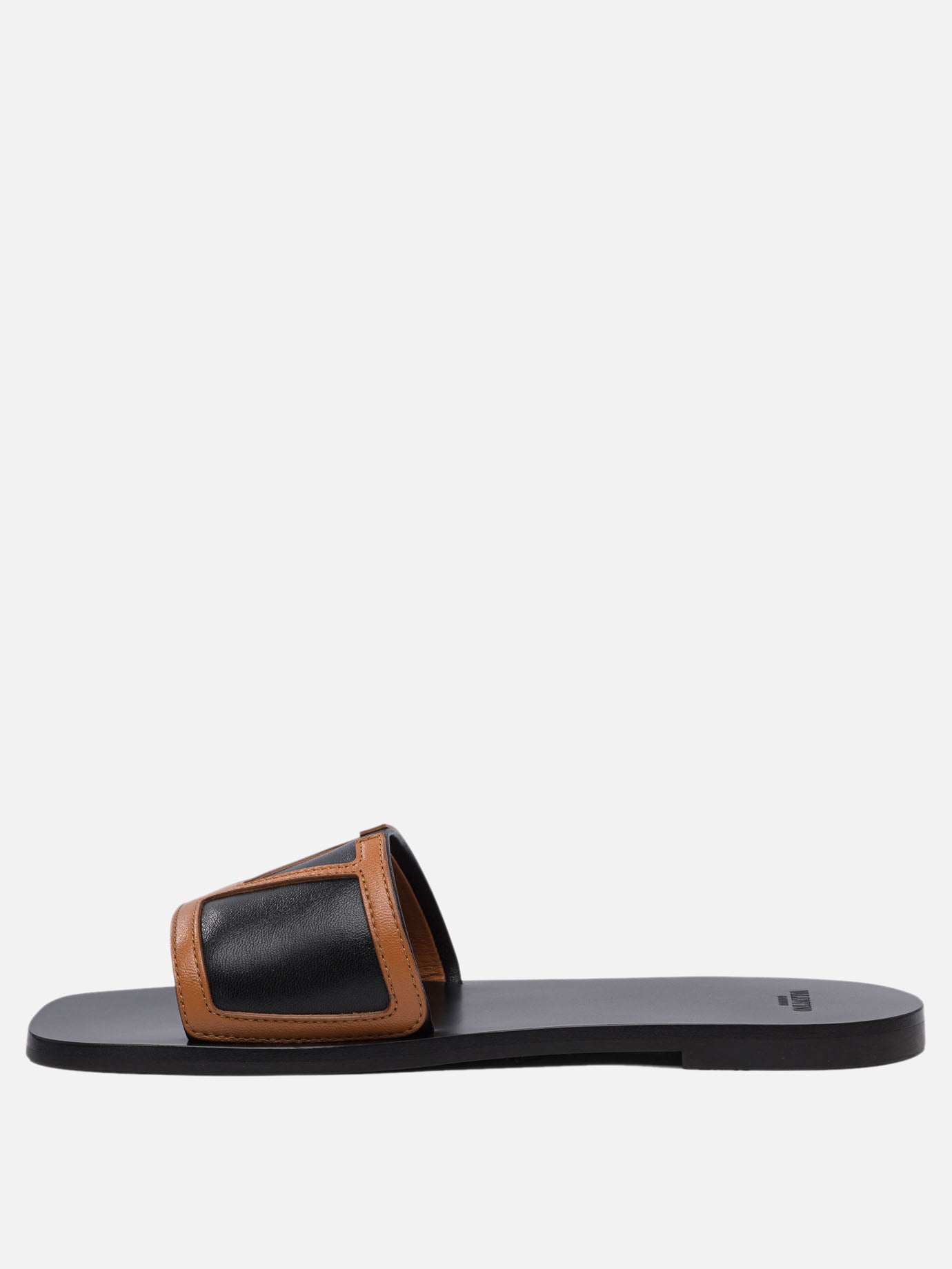 Flat sandals 100% leather - 100% leather  Black - Valentino Garavani Women | PDP | VIETTI Online Store | thumbnail_3