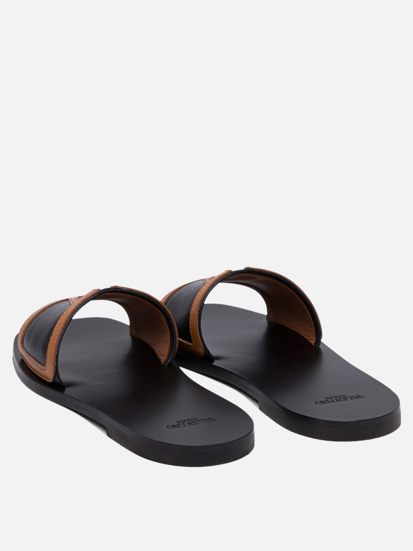 Flat sandals 100% leather - 100% leather  Black - Valentino Garavani Women | PDP | VIETTI Online Store | thumbnail_4