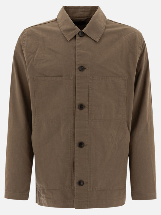 Vince Cotton and linen utility jacket 10543522_S Green 1