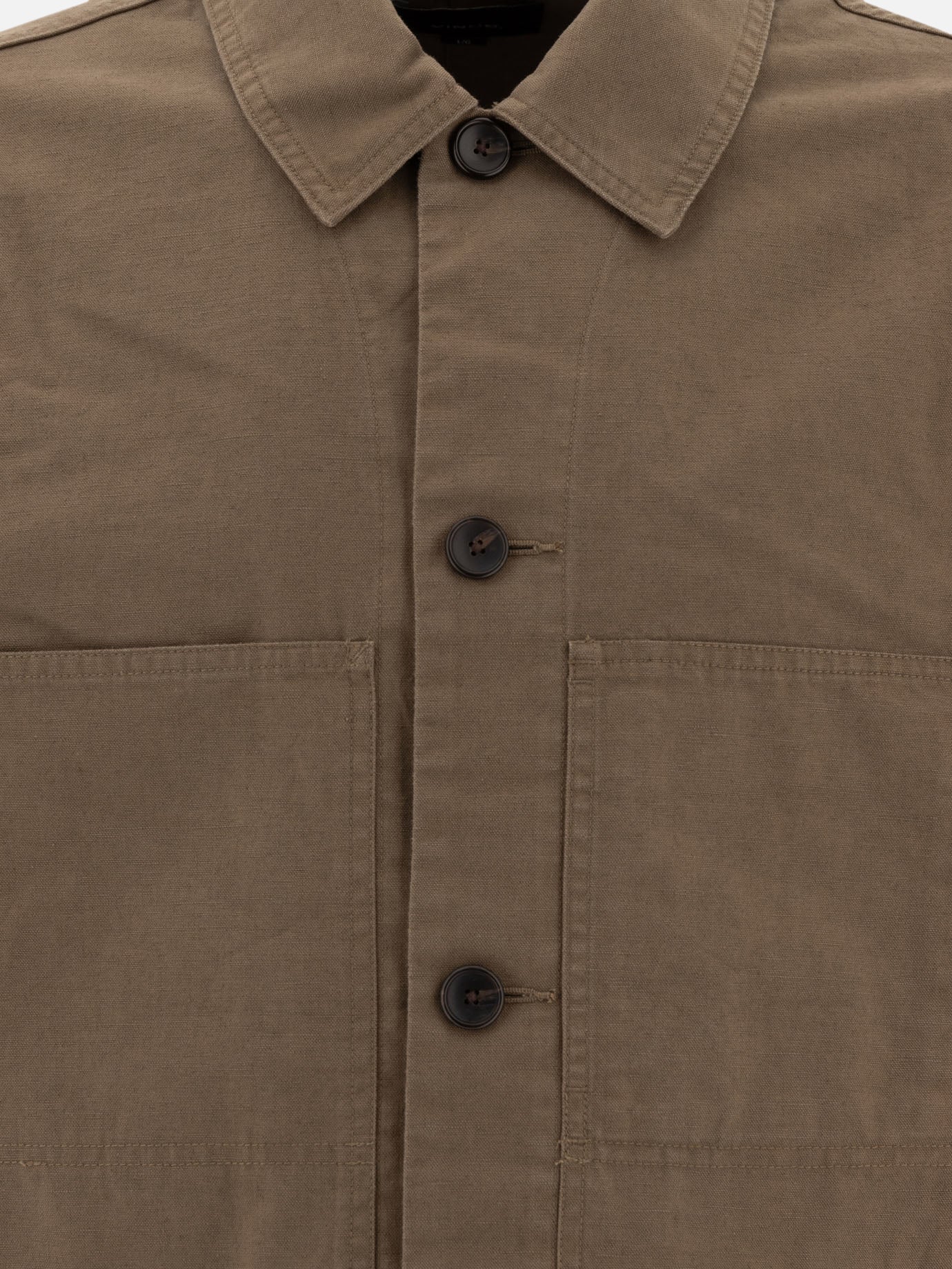 Vince Cotton and linen utility jacket 10543522_S Green thumbnail_3