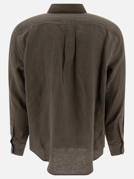 Vince Linen "Utility" Shirt 17502987_M Green 2