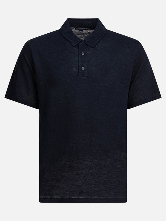 Vince Linen polo shirt 11950622_L Blue 1